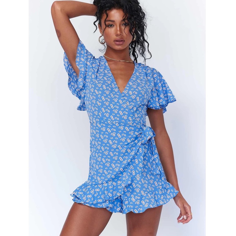 princess polly // penelope romper blue